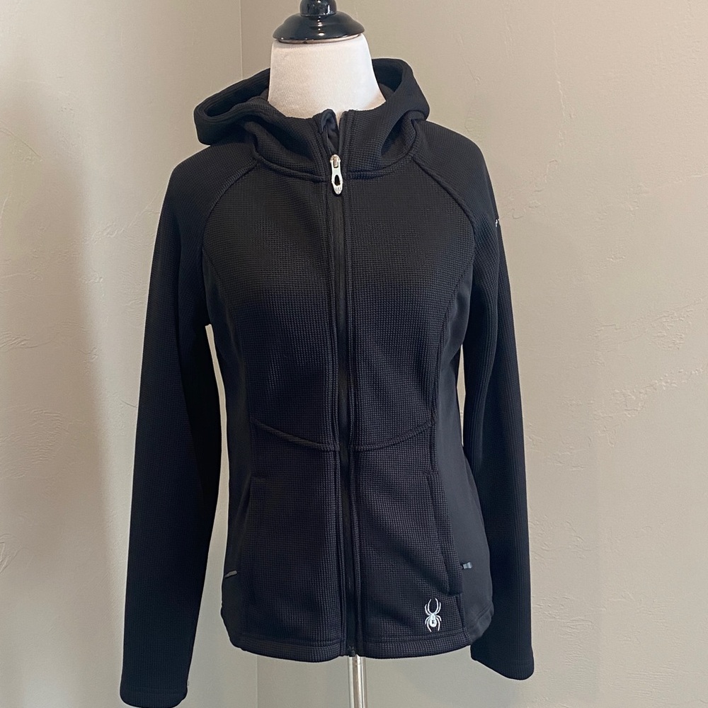 Spyder Black Jacket with hood